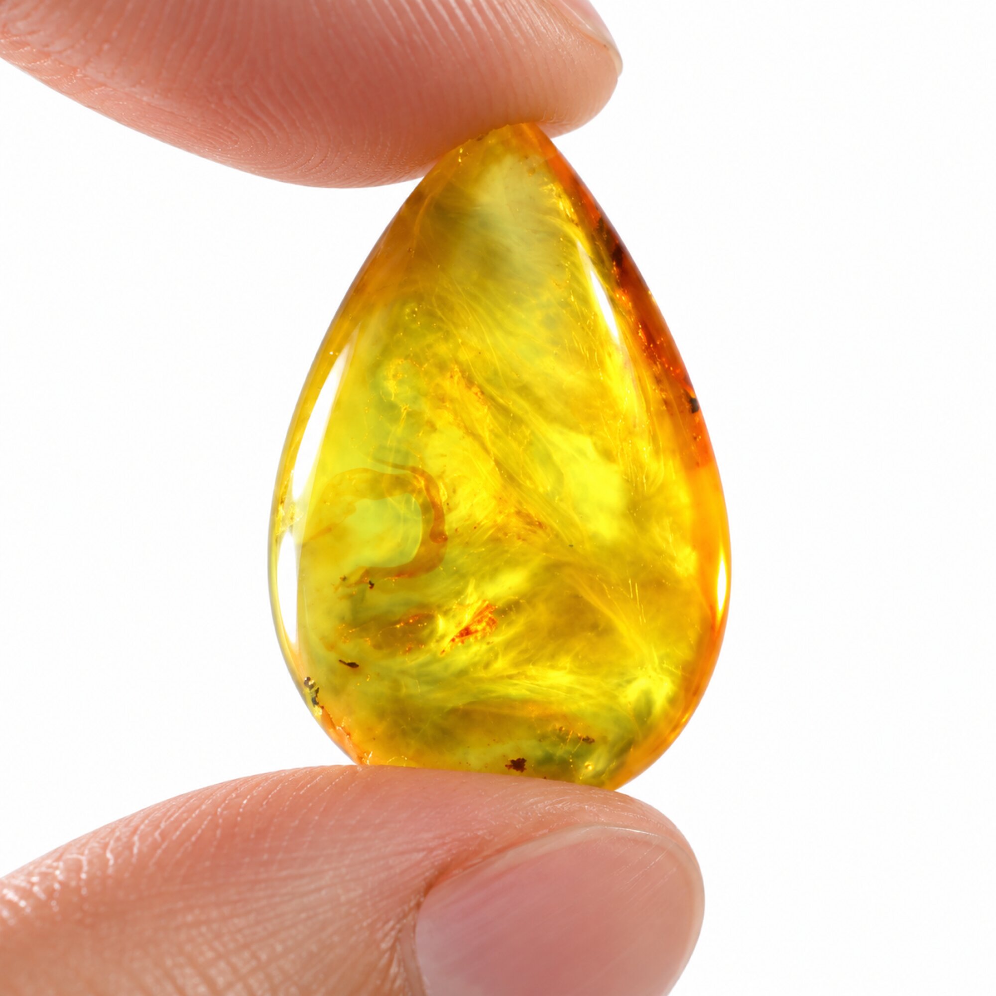 Earth crafted yellow green polished Dominican amber – photo 7