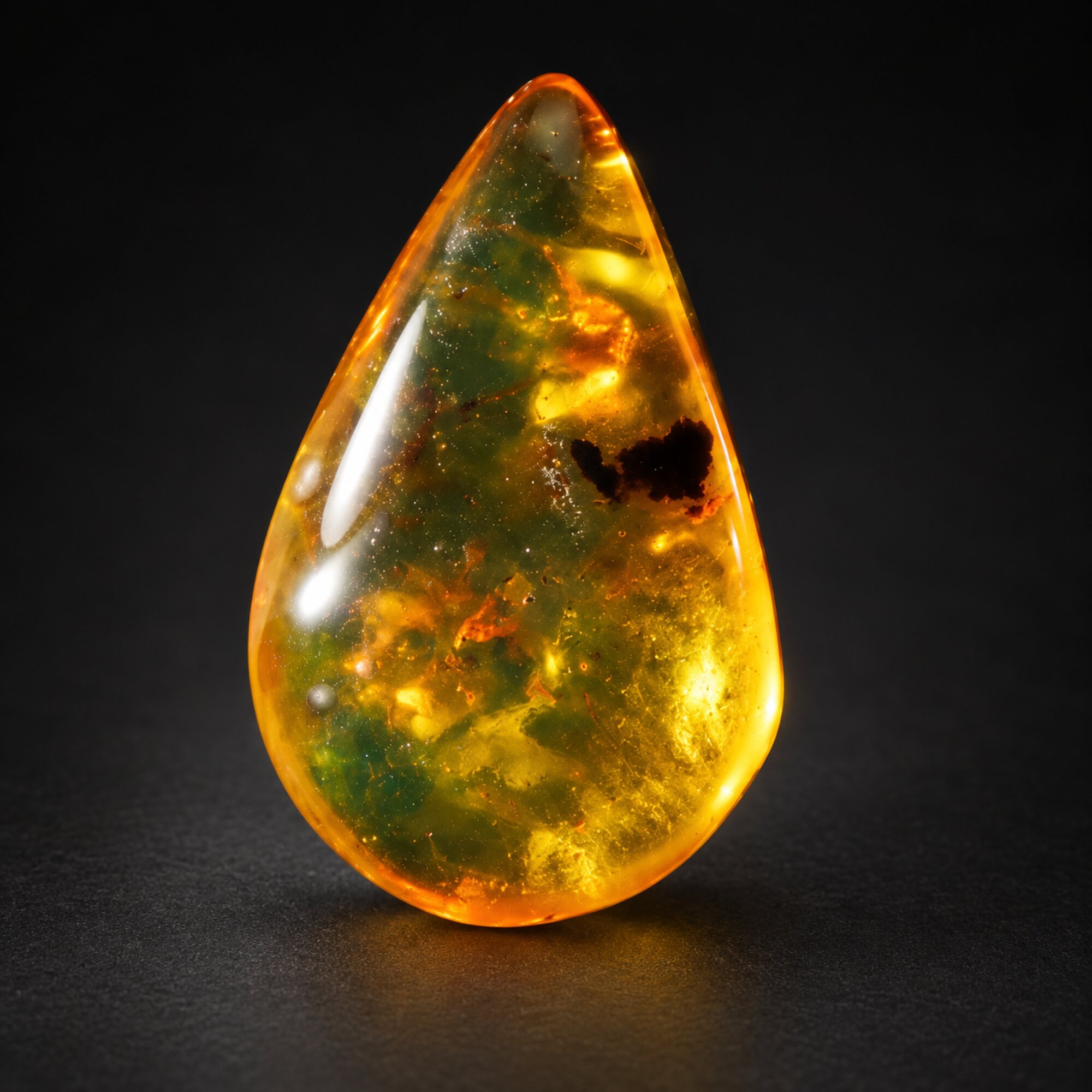 Real yellow green polished Dominican amber – photo 6