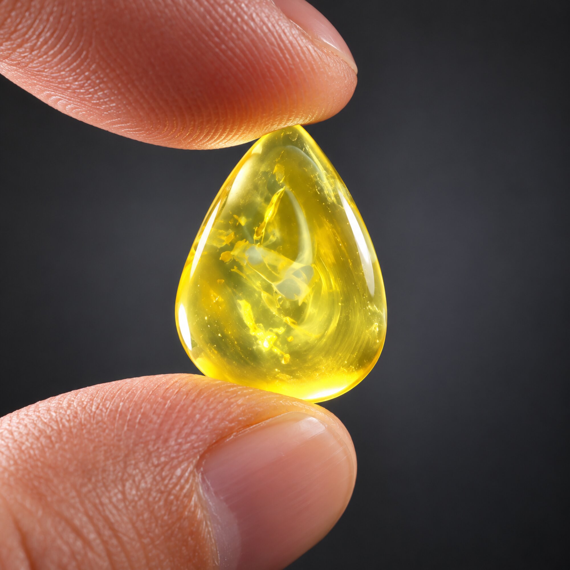 Genuine blue green polished Dominican amber – photo 3