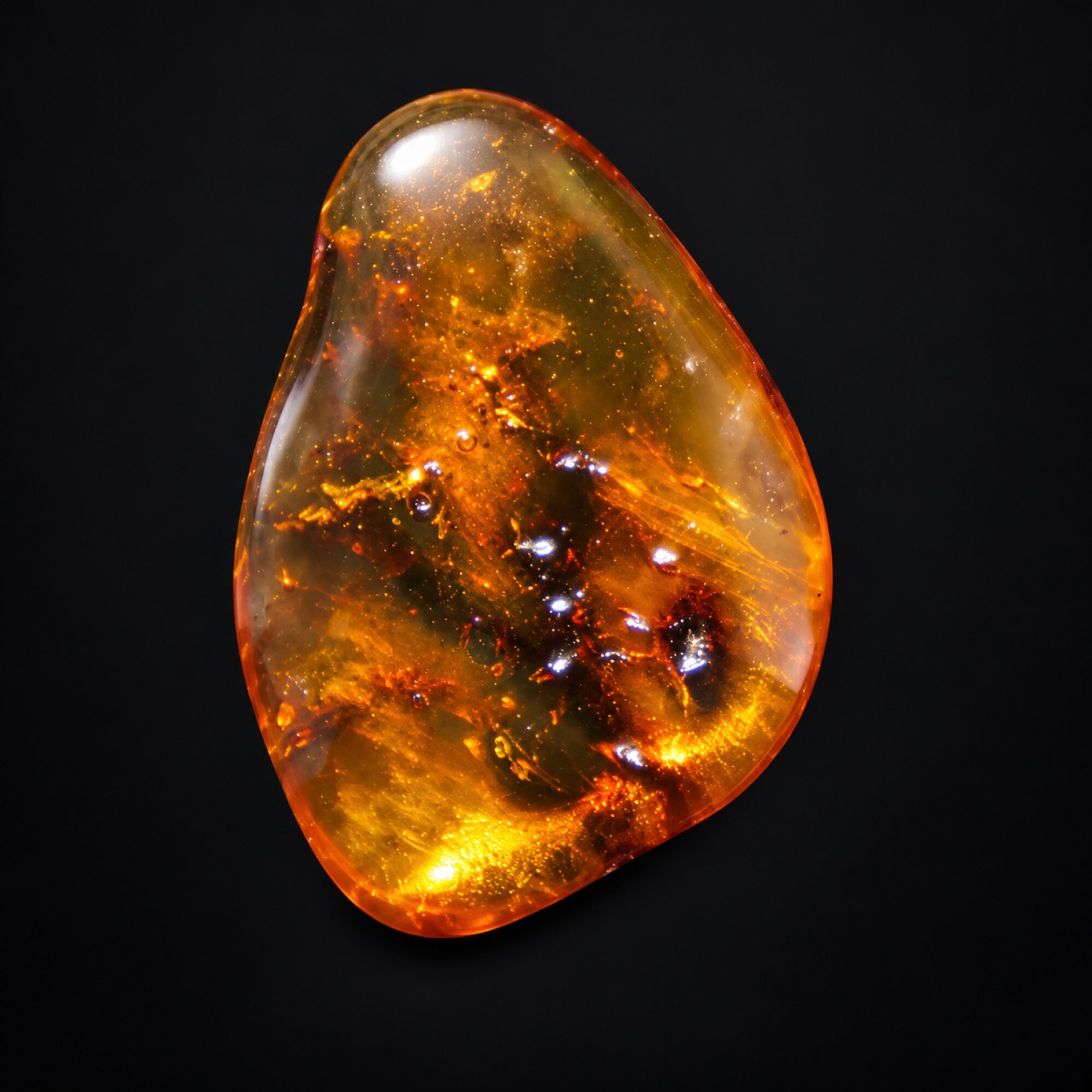 Natural yellow red polished Dominican amber – photo 4