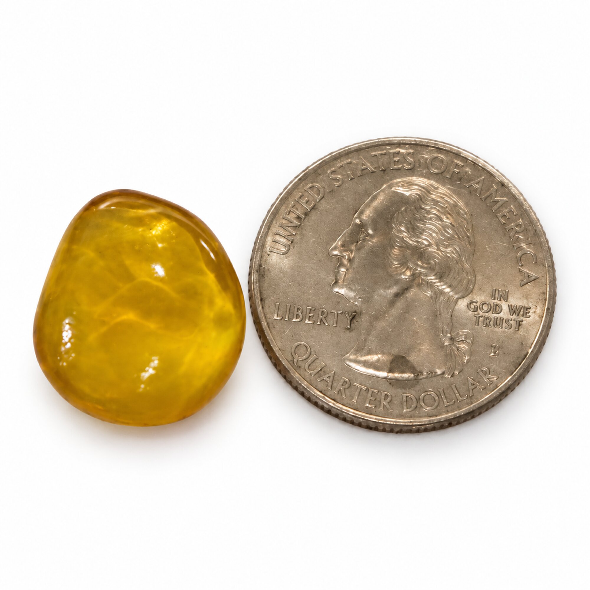 Authentic sky bkue Dominican amber cabochon – photo 7