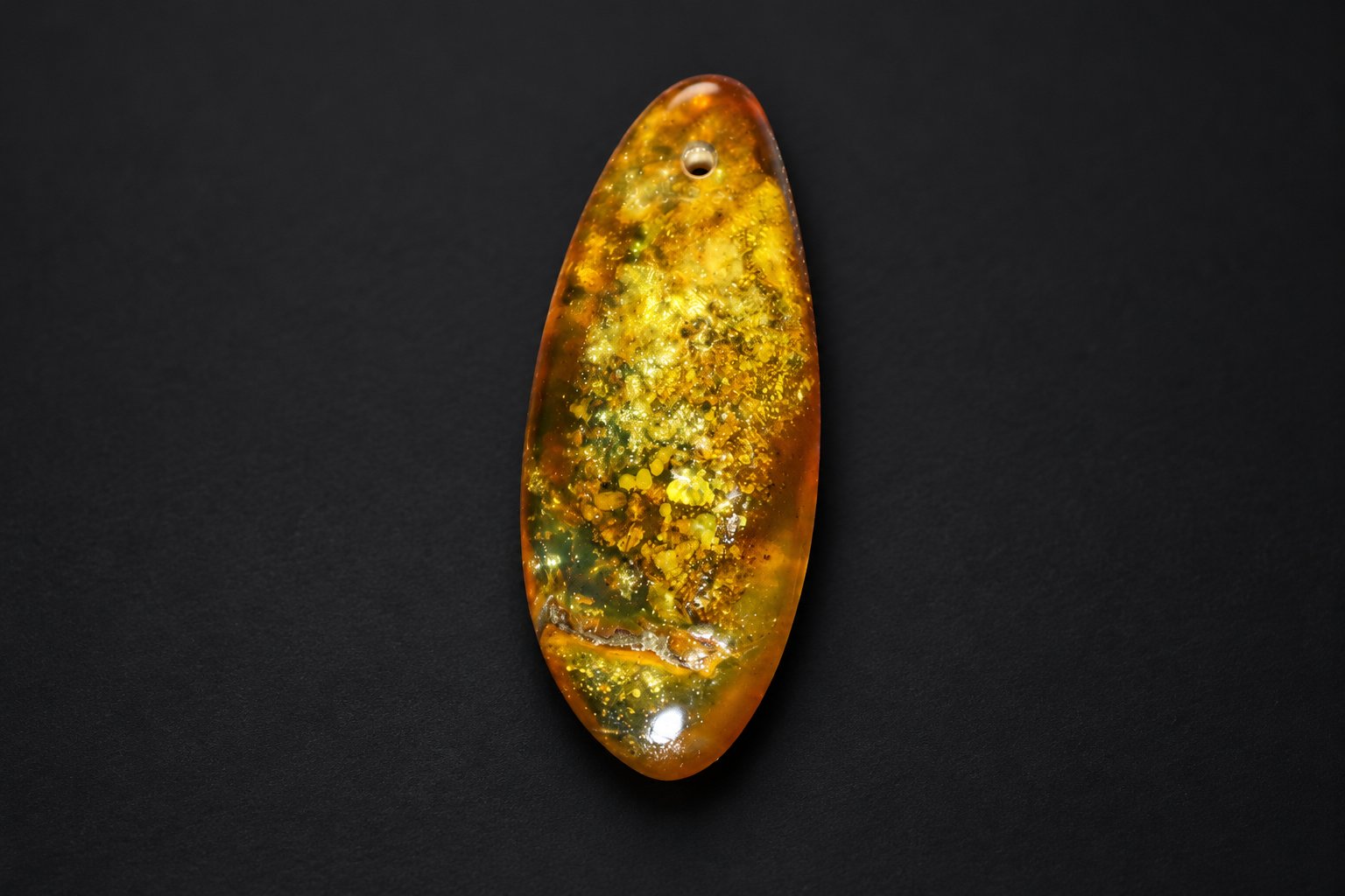 Real orange yellow polished Dominican amber – photo 7