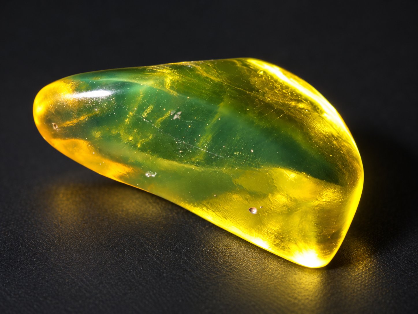 True caribbean green yellow polished Dominican amber – photo 5