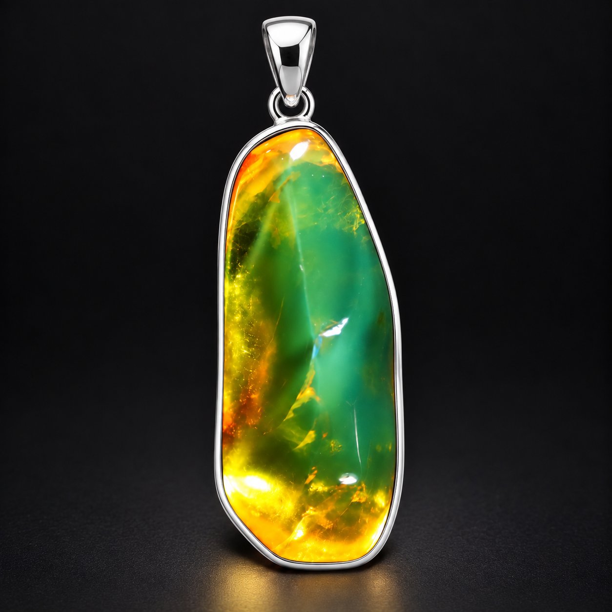 True caribbean deep green polished Dominican amber – photo 2