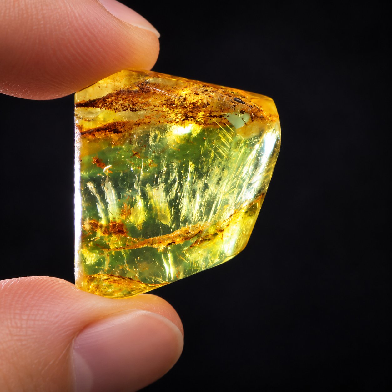 Authentic yellow green polished Dominican amber – photo 10