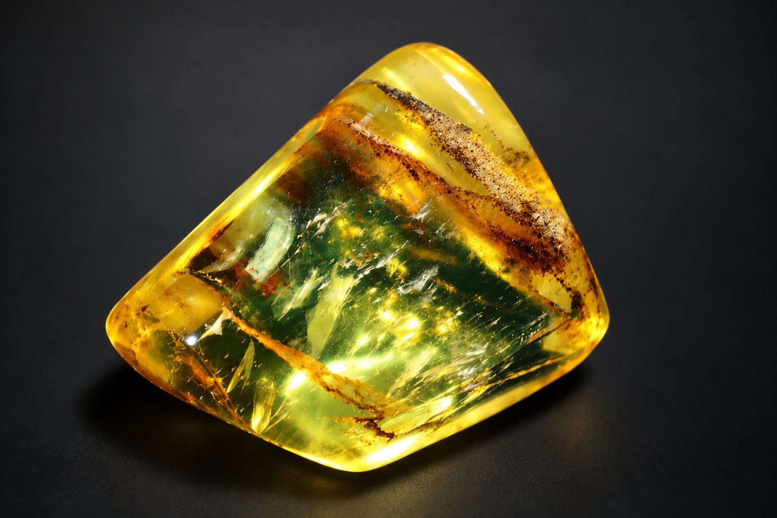 Authentic yellow green polished Dominican amber – photo 12