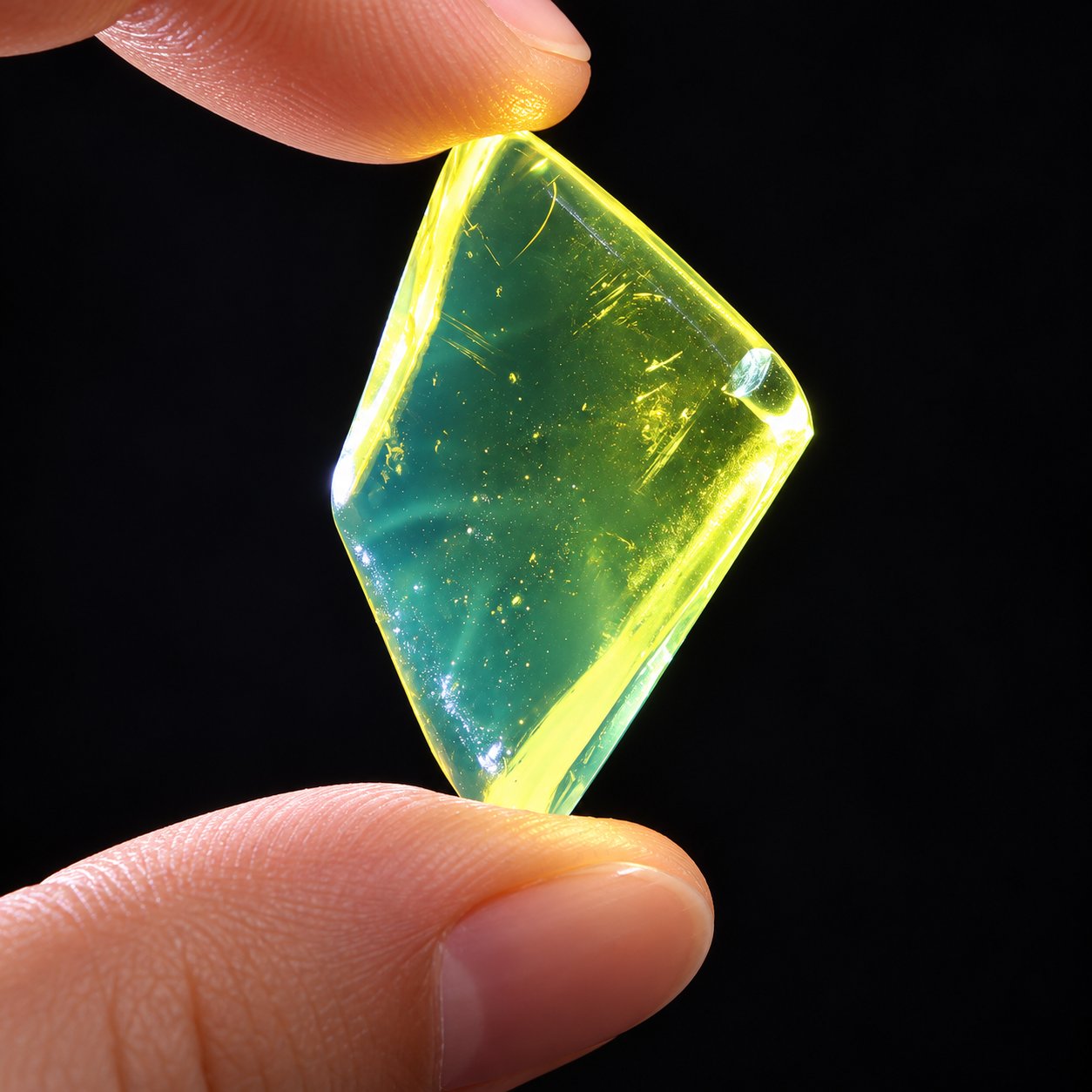 Authentic light green polished Dominican amber – photo 5