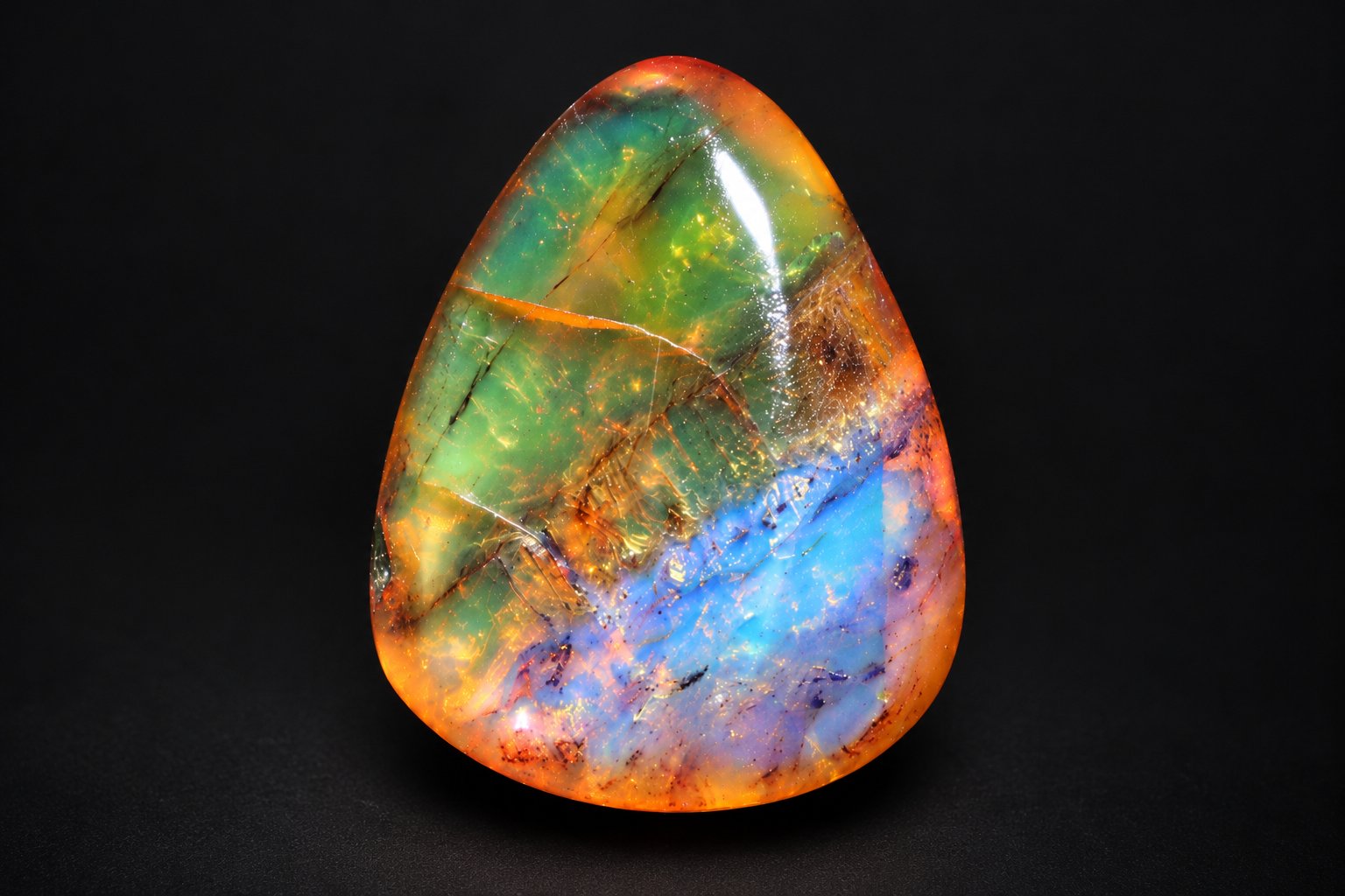 Genuine pink blue polished Dominican amber 28mm – photo 12