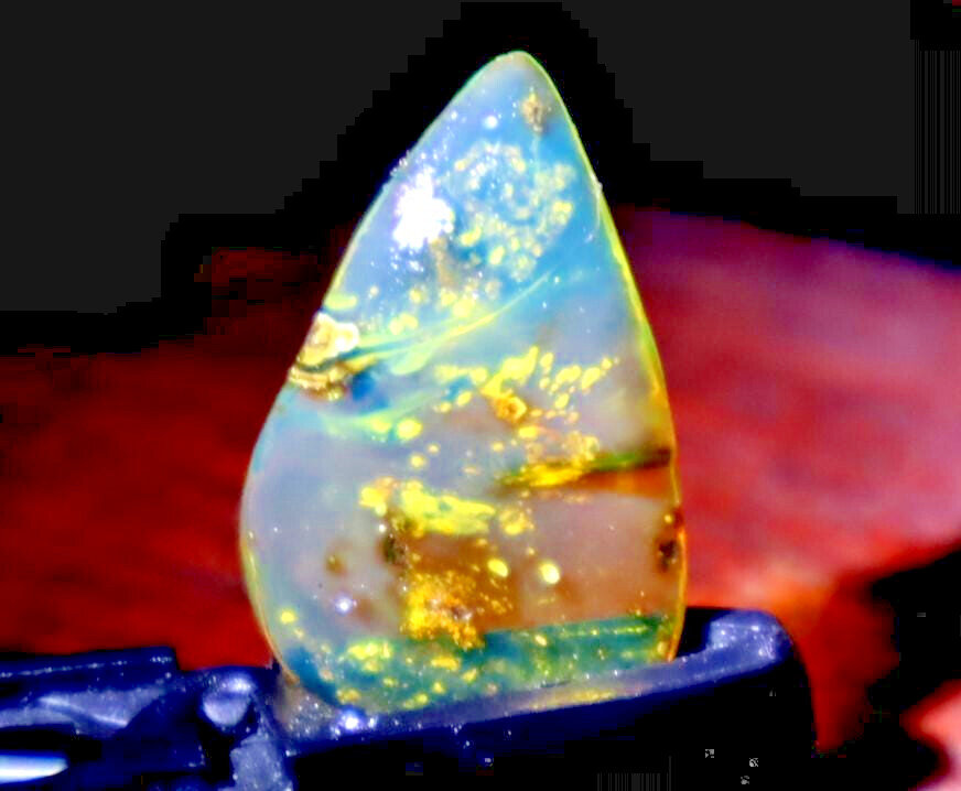 Natural Dominican Clear Light Blue Amber Polished Stone 25mm FREE DRILLING – photo 5