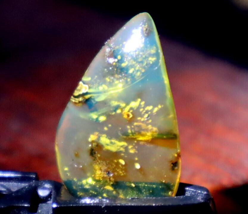 Natural Dominican Clear Light Blue Amber Polished Stone 25mm FREE DRILLING – photo 9
