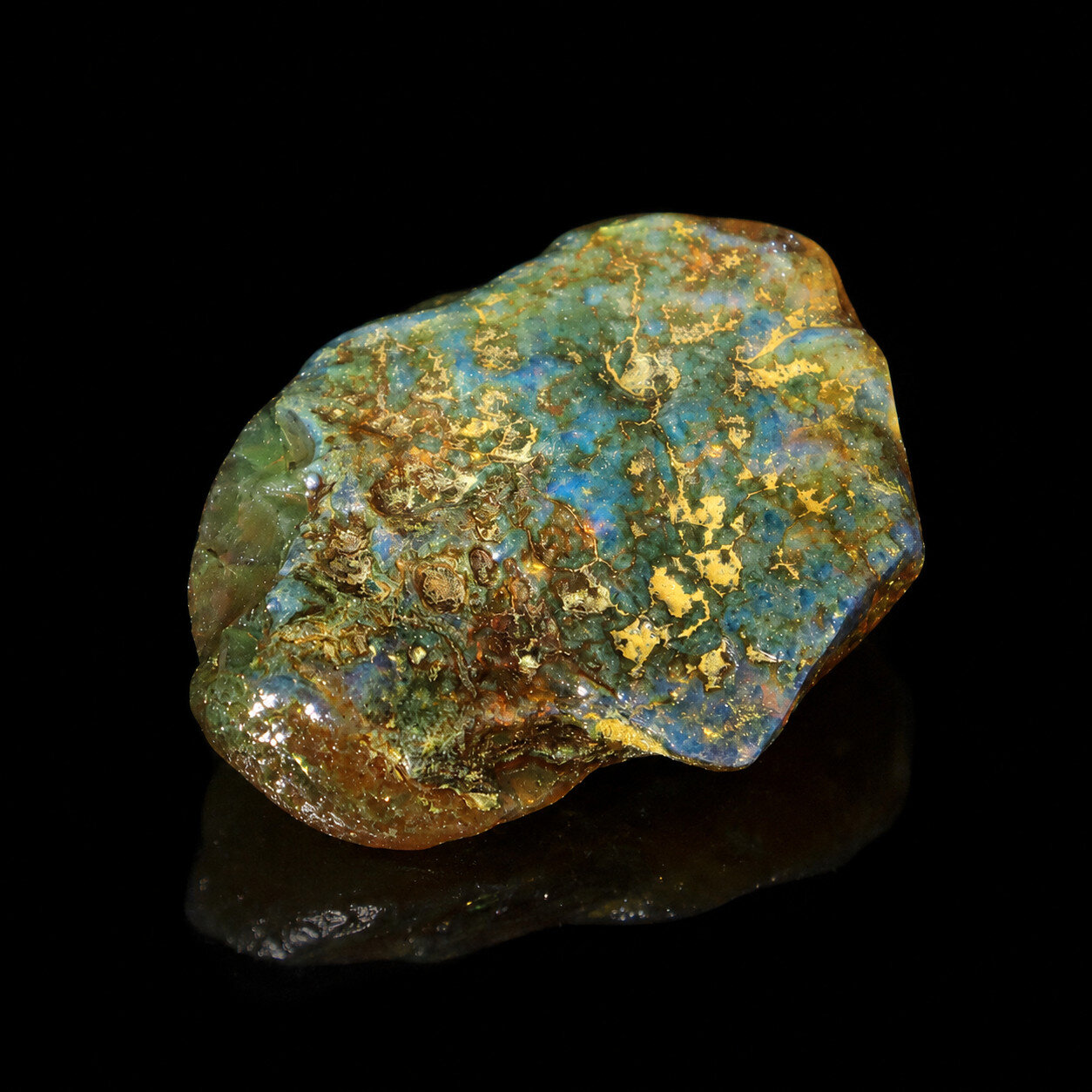 Genuine Sky Blue Dominican Amber Rough Specimen Chunk 65mm 28.9g – photo 7