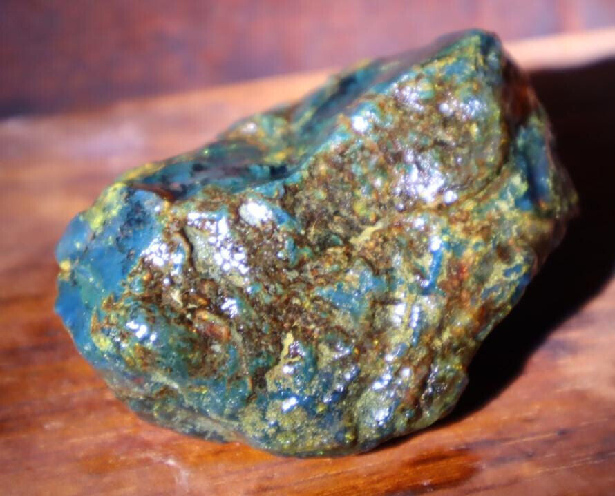 Natural Dominican Clear with inclusions Deep Blue Green Amber Rough Specimen – photo 8