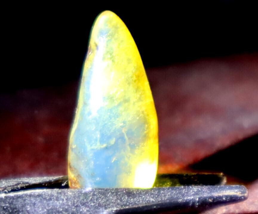 Natural Dominican Clear Light Blue Amber Polished Stone 23mm FREE DRILLING – photo 4