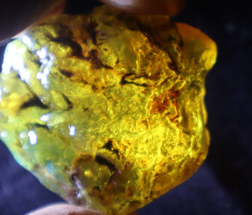 Finest Natural Dom. Crystal Clear Yellow Green Amber Rough Specimen 43mm 18.6g – photo 10