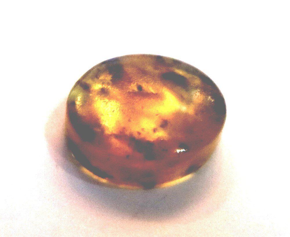Beautiful Natural Translucent Sky Blue Amber Cabochon 15mm FREE DRILLING & Bail – photo 6