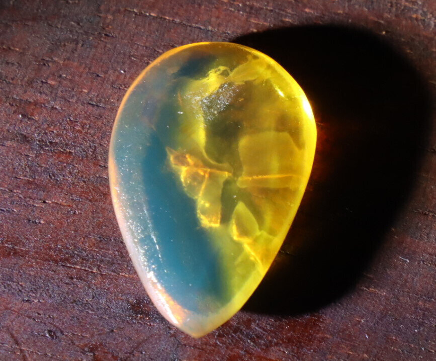 Exquisite Natural Dominican Clear Light Blue Amber Polished Stone 22mm – photo 8
