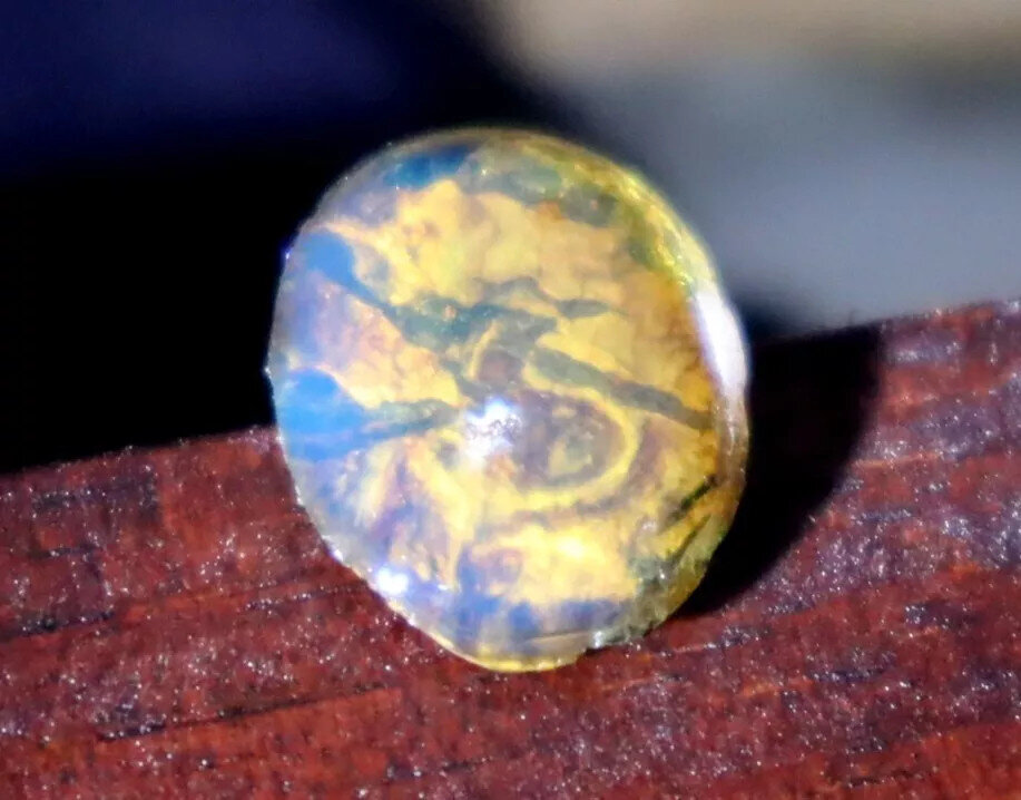 Exquisite Natural Dominican Clear Sky Blue Amber Polished Stone 17mm – photo 6
