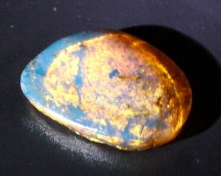 Exquisite Natural Dominican Clear Sky Blue Amber Polished Stone 28mm 15CT – photo 4