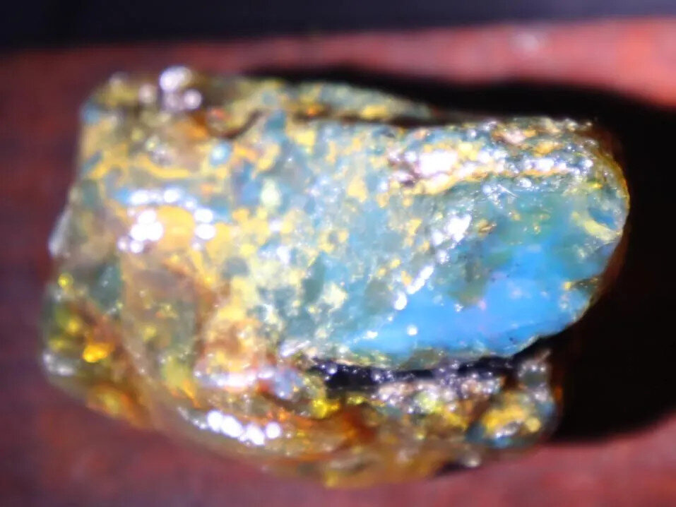 Beautiful Natural Dominican Clear Royal Blue Green Amber Rough Specimen 51mm 38g – photo 4