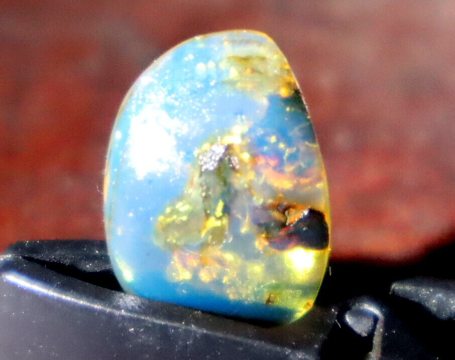 Beautiful Natural Dominican Clear Sky Blue Amber Polished Stone 18mm free drill – photo 6
