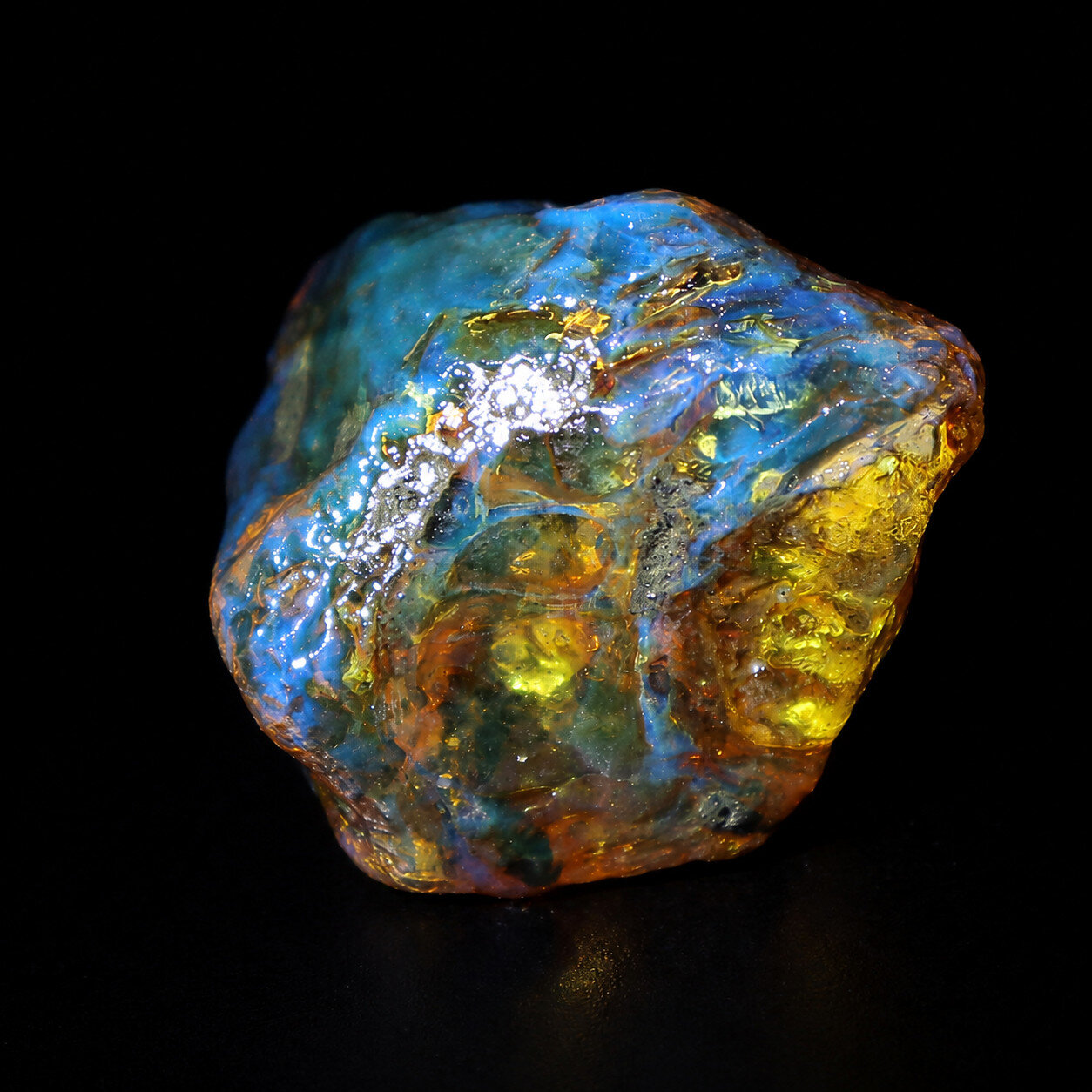 Genuine Natural Green Blue Dominican Amber Rough Specimen Chunk 59mm 63g – photo 7