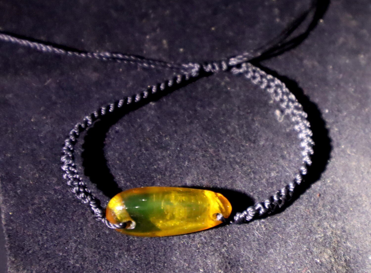 Beautiful Natural Clear Yellow Green Amber Bracelet adjustable – photo 4