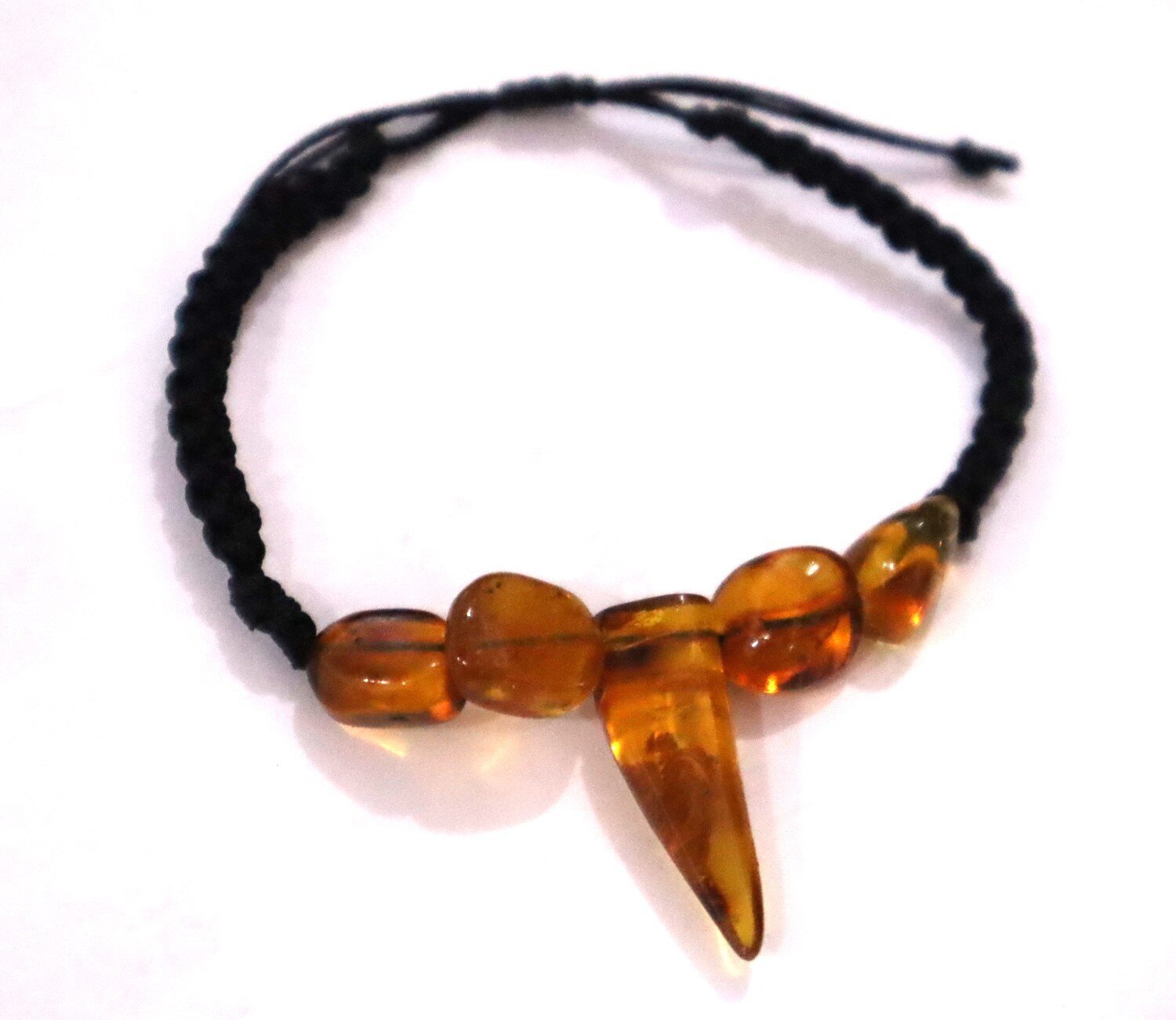 Lovely Natural Clear Yellow Orange Amber Bracelet adjustable – photo 3