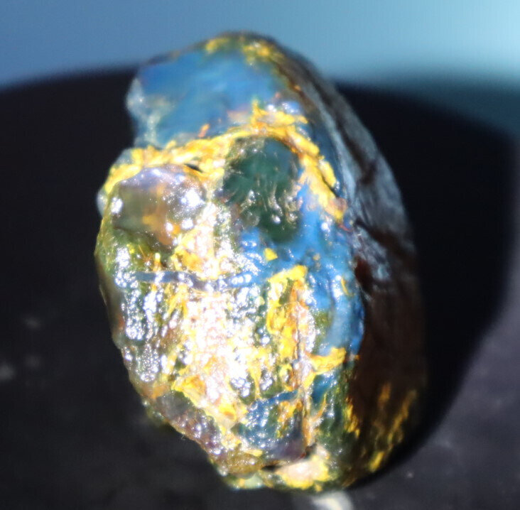 Charming Design Nat. Dominican Clear Blue Green Amber Rough Specimen 61mm 46.5g – photo 5