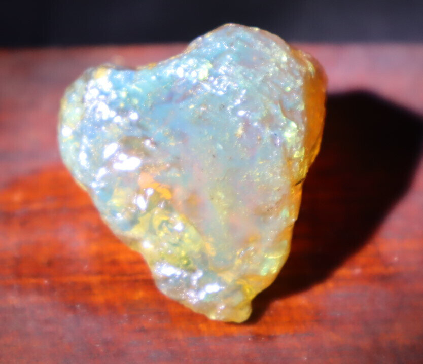 Exquisite Natural Dominican Clear Golden Blue Amber Rough Specimen 37mm 16.8g – photo 5