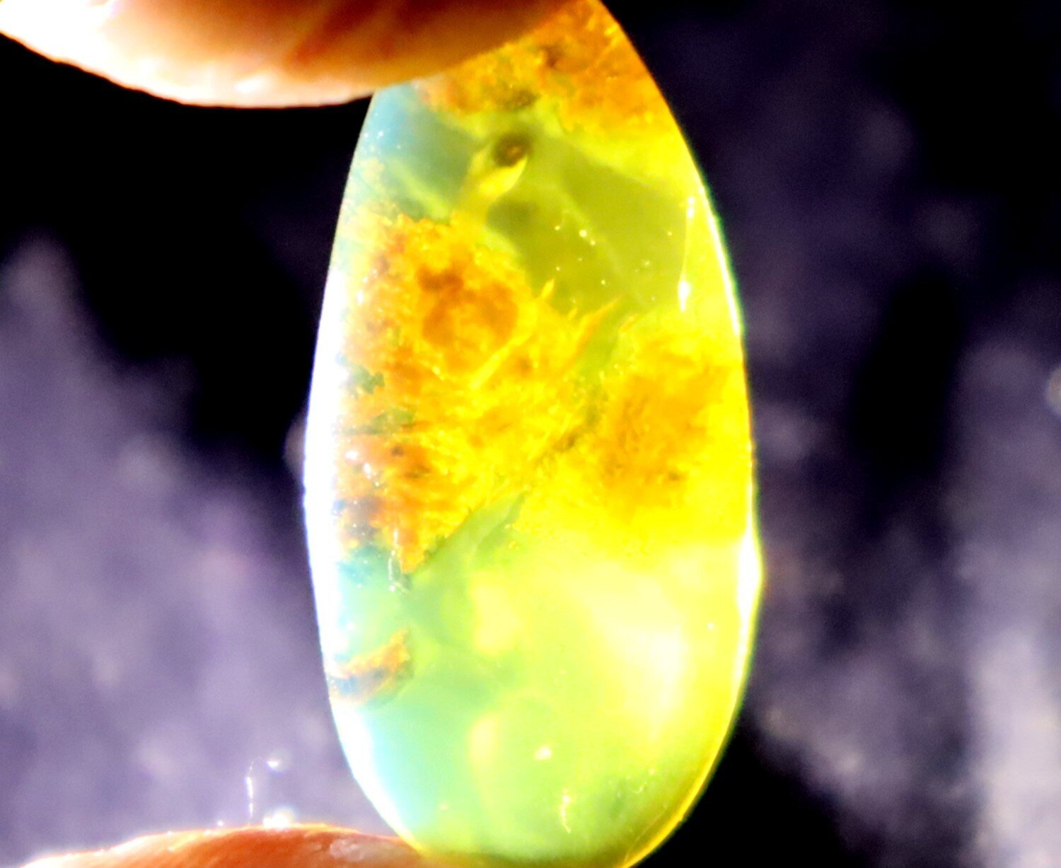 Impressive Natural Dominican Clear Deep Blue Amber Polished Stone 29mm – photo 6