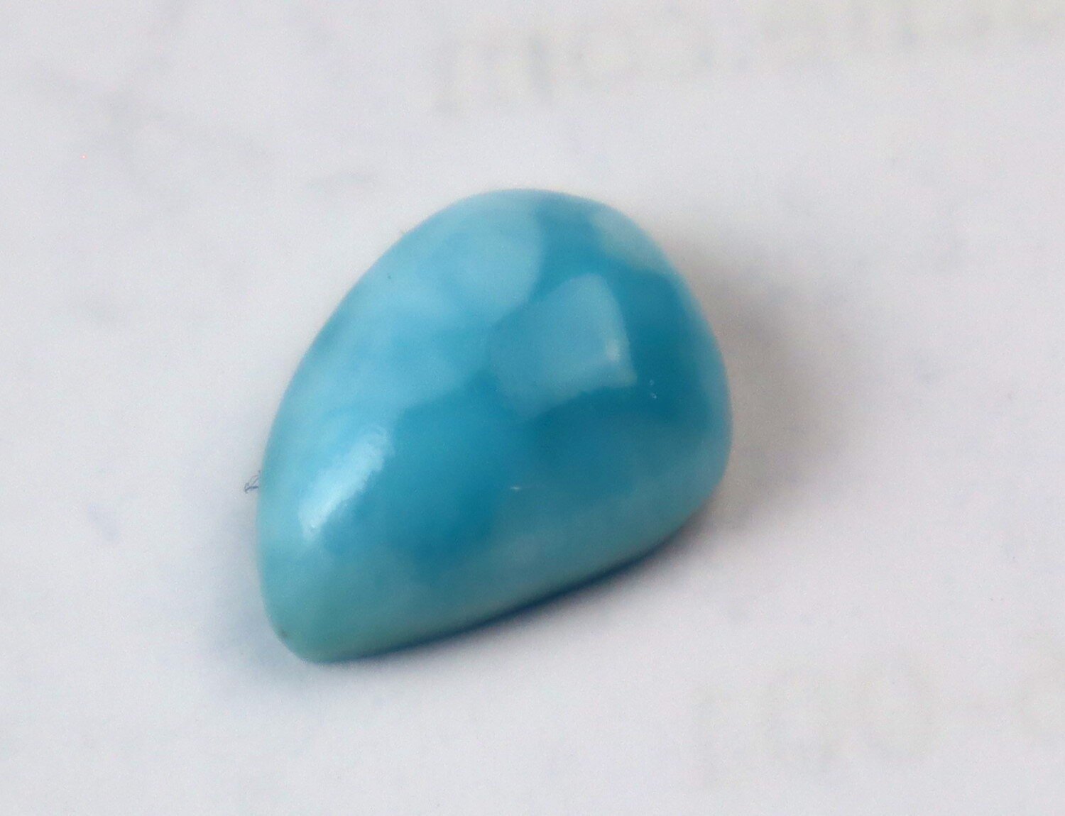 Natural Deep Blue Larimar Teardrop Cabochon 13mm – photo 6
