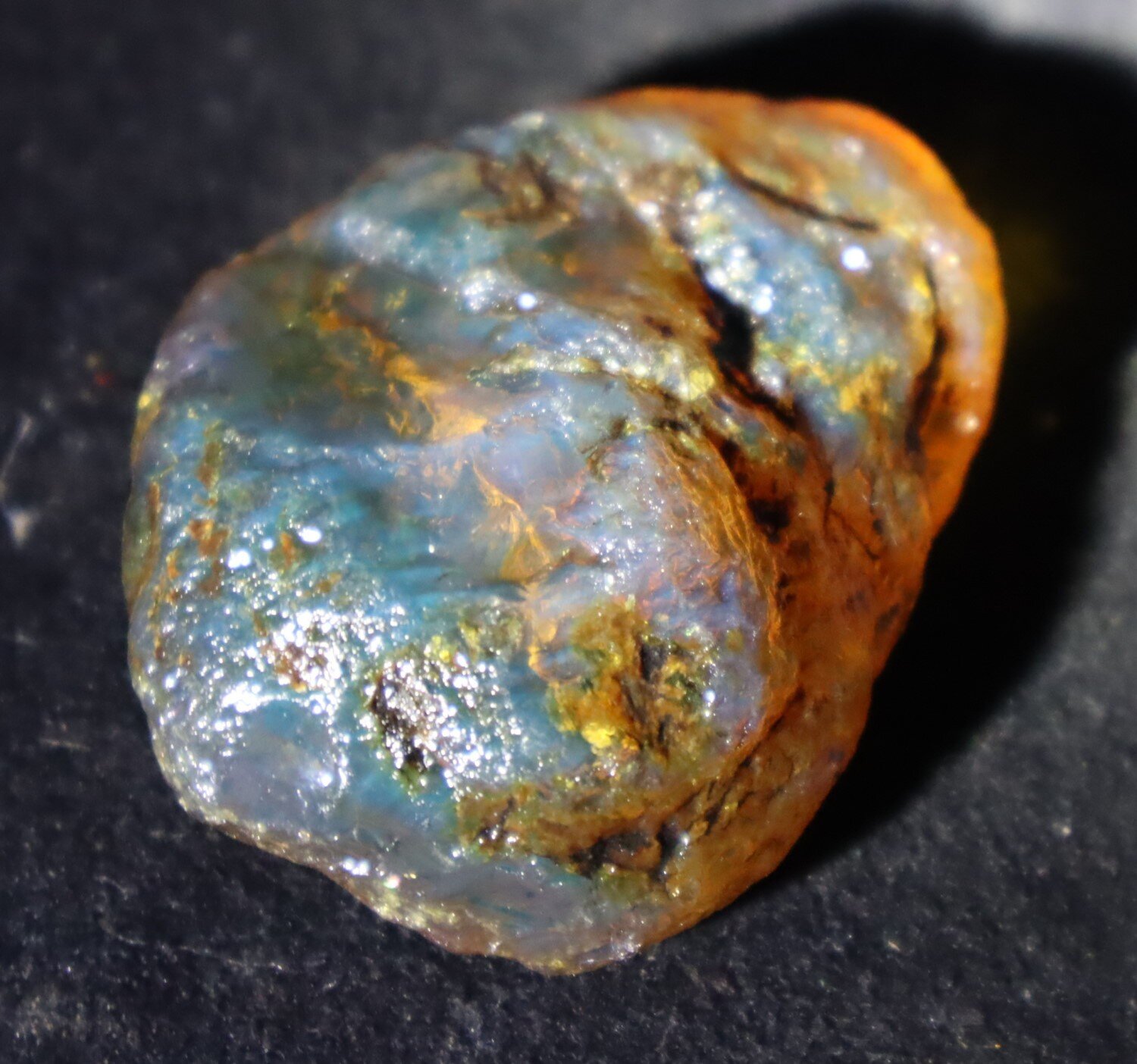 Exquisite Natural Dominican Clear Green Blue Amber Rough Specimen 51mm 18g – photo 4
