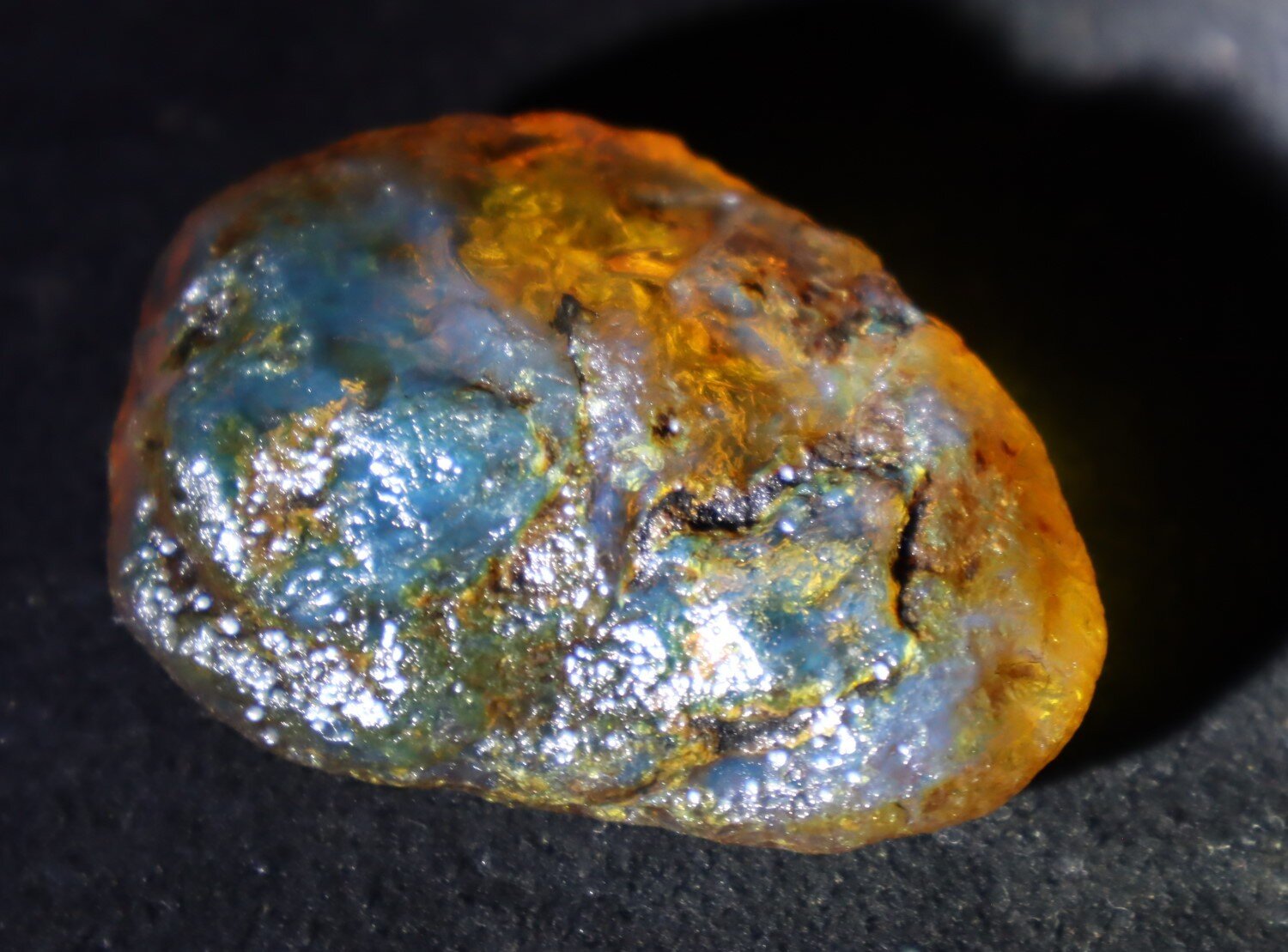 Exquisite Natural Dominican Clear Green Blue Amber Rough Specimen 51mm 18g – photo 7