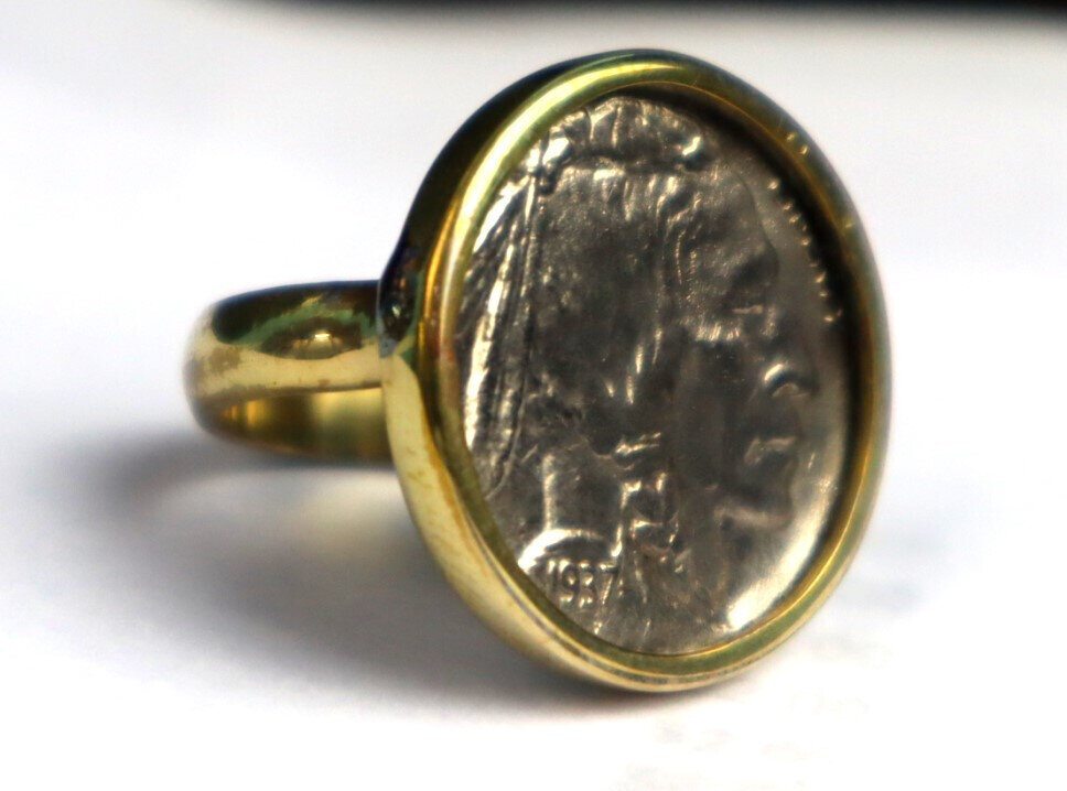 Iron Tail (Sioux), Two Moons (Cheyenne), and Big Tree (Kiowa) Coin Ring – photo 7