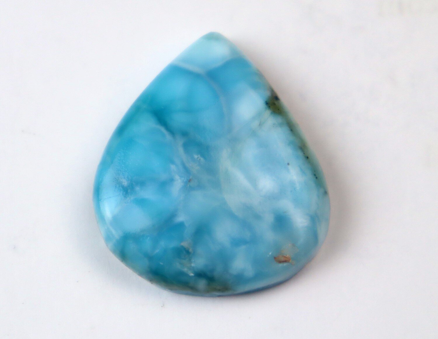 Outstanding Dominican Natural Deep Blue Larimar Teardrop Cabochon 29mm – photo 5