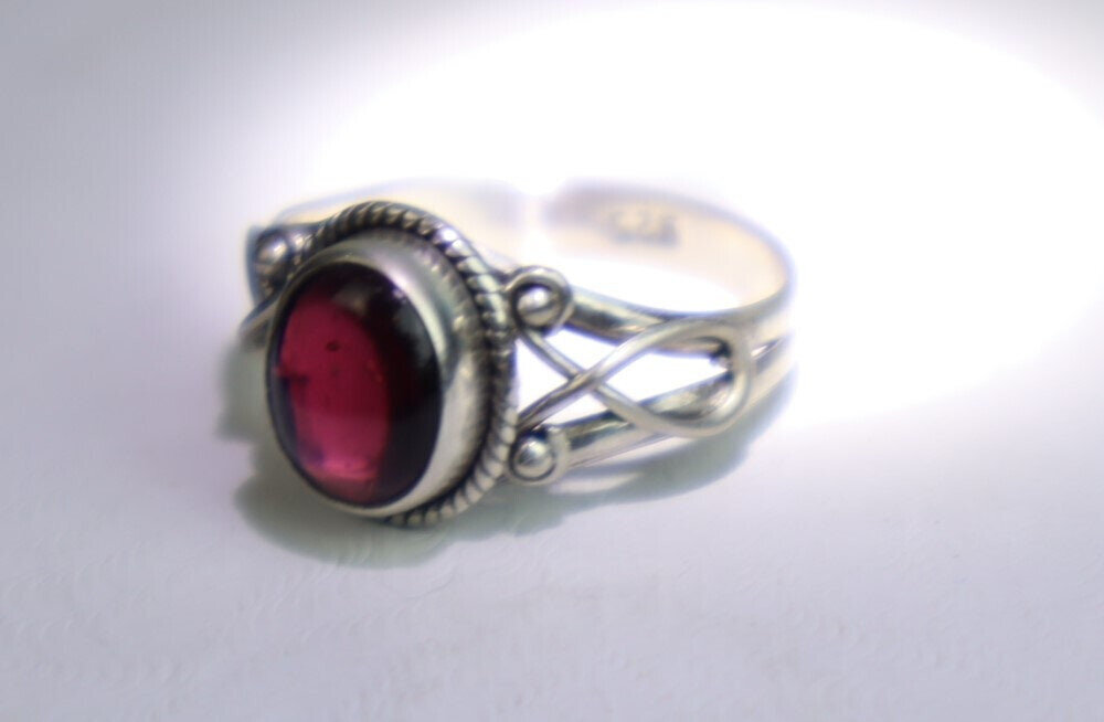 Finest Small Oval Red Spinel .925 Sterling Silver Ring #7 – photo 6