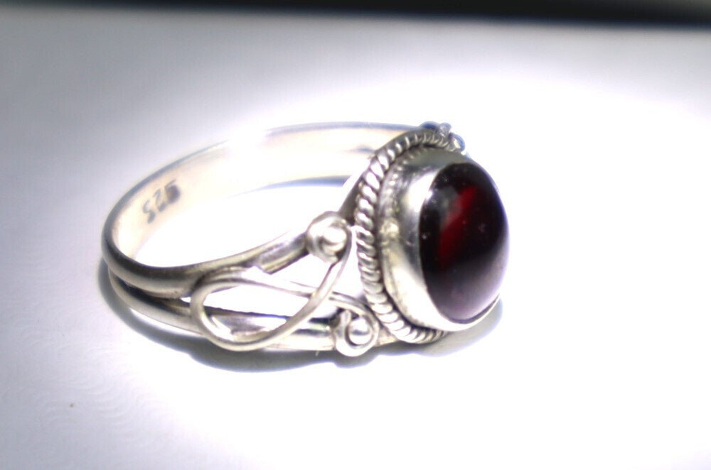 Finest Small Oval Red Spinel .925 Sterling Silver Ring #7 – photo 7