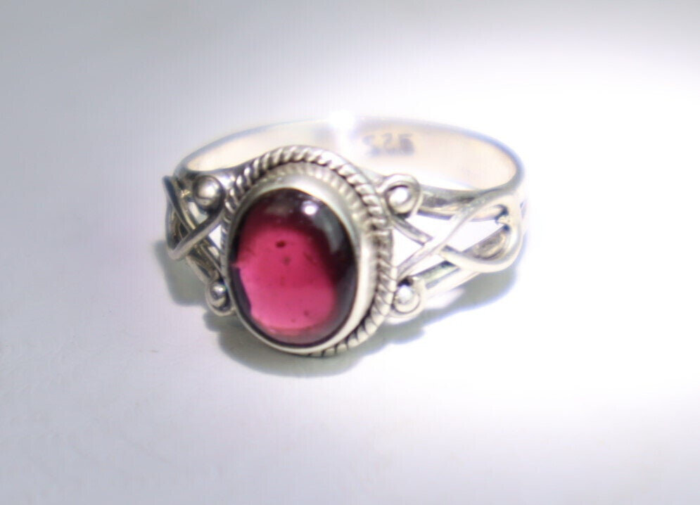 Finest Small Oval Red Spinel .925 Sterling Silver Ring #7 – photo 9