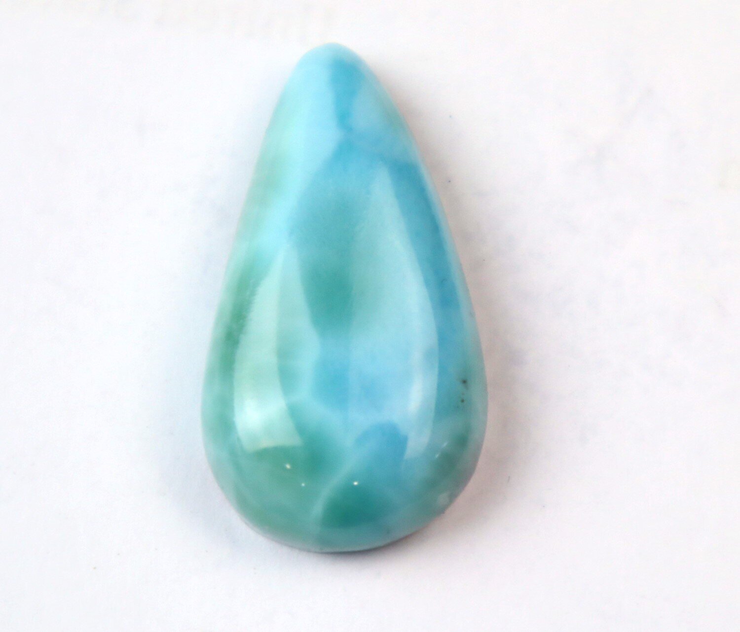 Impressive Natural Sky Blue Larimar Teardrop Cabochon 31mm – photo 7