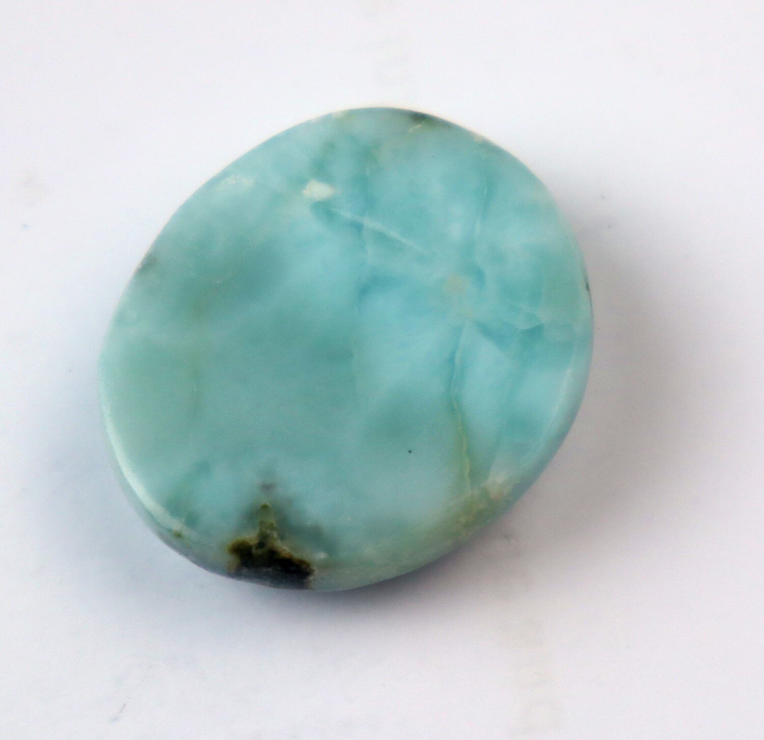 Charming Design Natural Sky Blue Larimar Oval Cabochon 26mm – photo 6