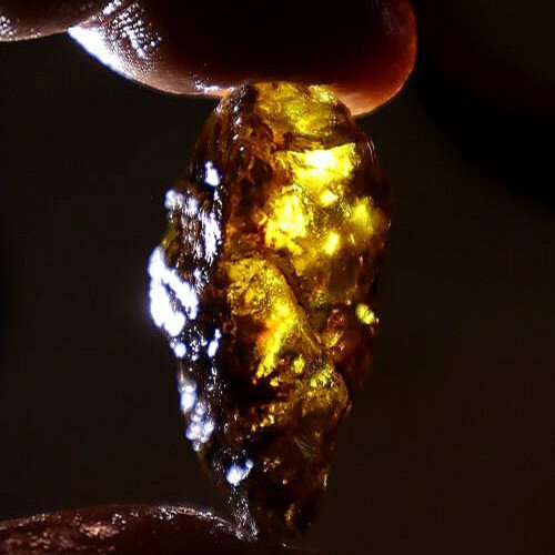 Exquisite Handcrafted Orange Blue Dominican Amber Rough Specimen Chunk 34mm 4.2g – photo 6