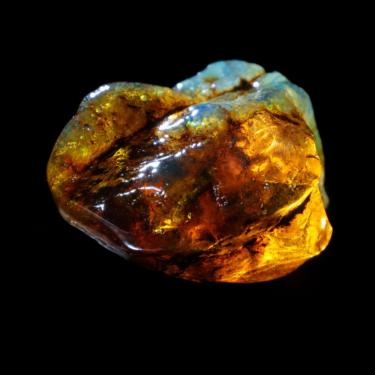 Genuine Natural Green Blue Amber Rough Specimen Chunk 63mm 54.6g – photo 13