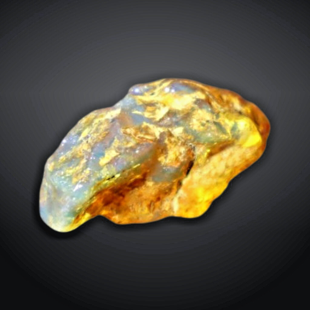 Natural Dominican Blue Amber Rough Specimen 35mm 3.6g Yellow – photo 5