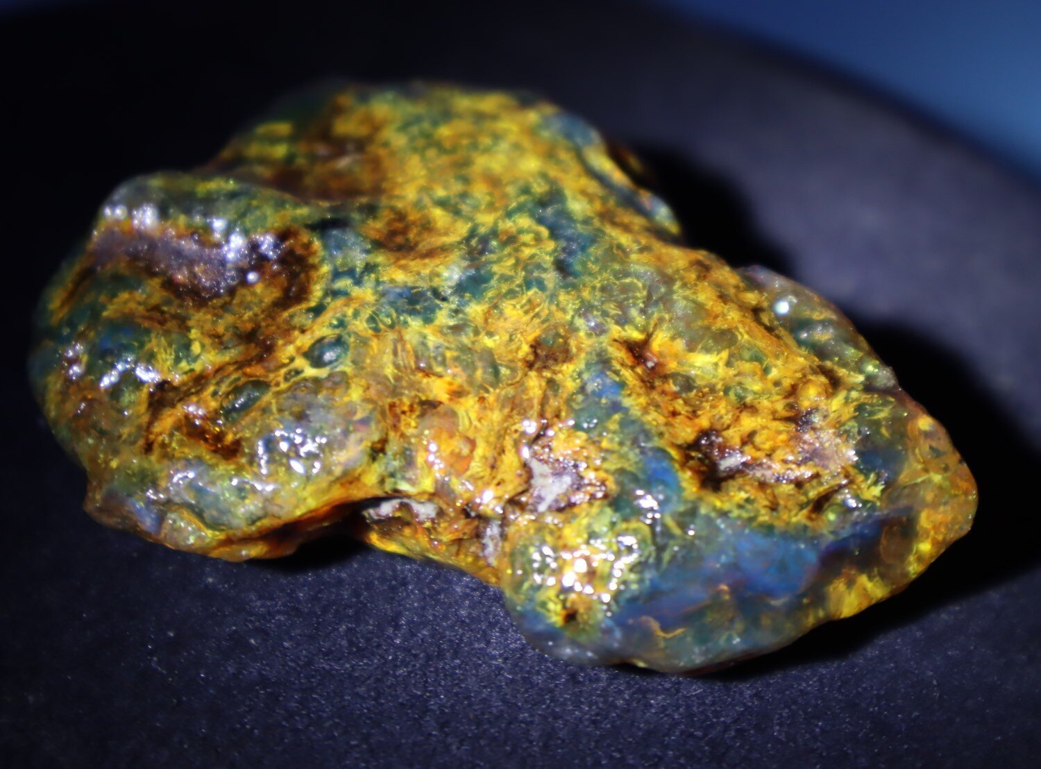 Beautiful Natural Dominican Translucent Green Blue Amber Rough Specimen 66mm 35g – photo 12
