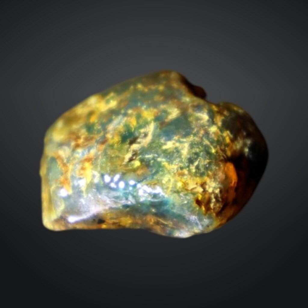 Genuine Green Blue Dominican Amber Rough Specimen Chunk 31mm 7.1g – photo 4