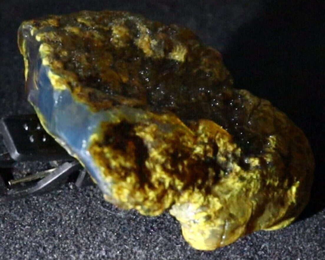Natural Dominican Blue Amber Rough Specimen 42mm 10g Clear – photo 11