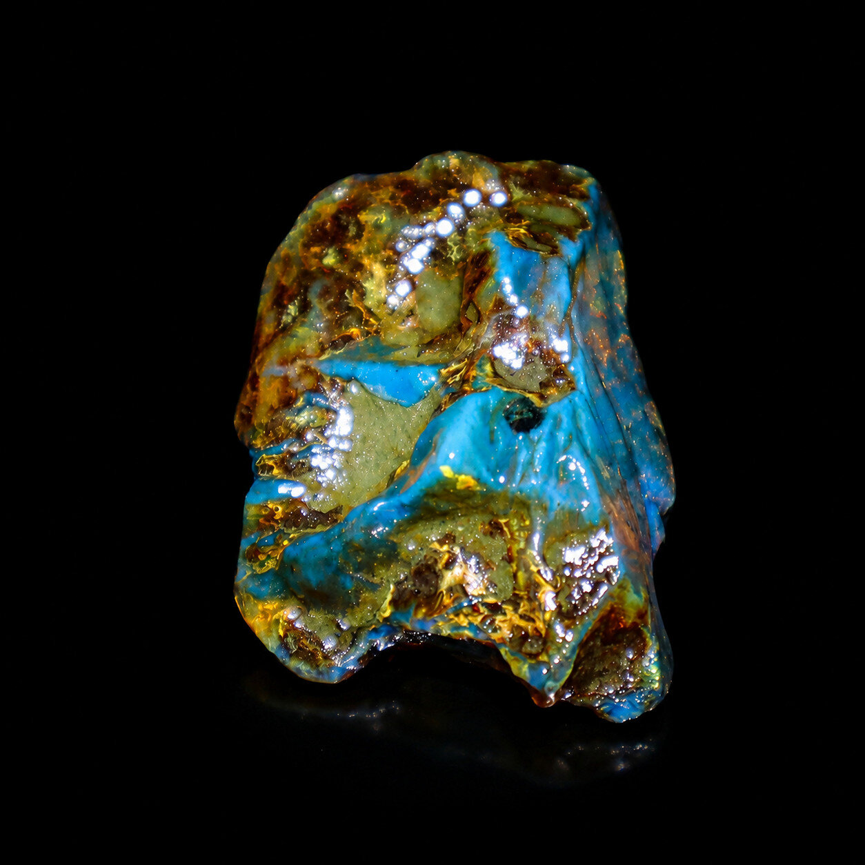 Premium Elegant Sky Blue Amber Rough Specimen Chunk 44mm 9g – photo 4