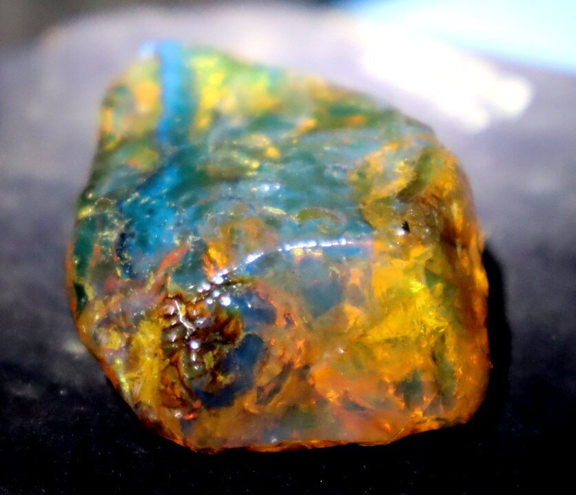 Excellent Nat. Dominican Crystal Clear Green Blue Amber Rough Specimen 50mm 18.5 – photo 9