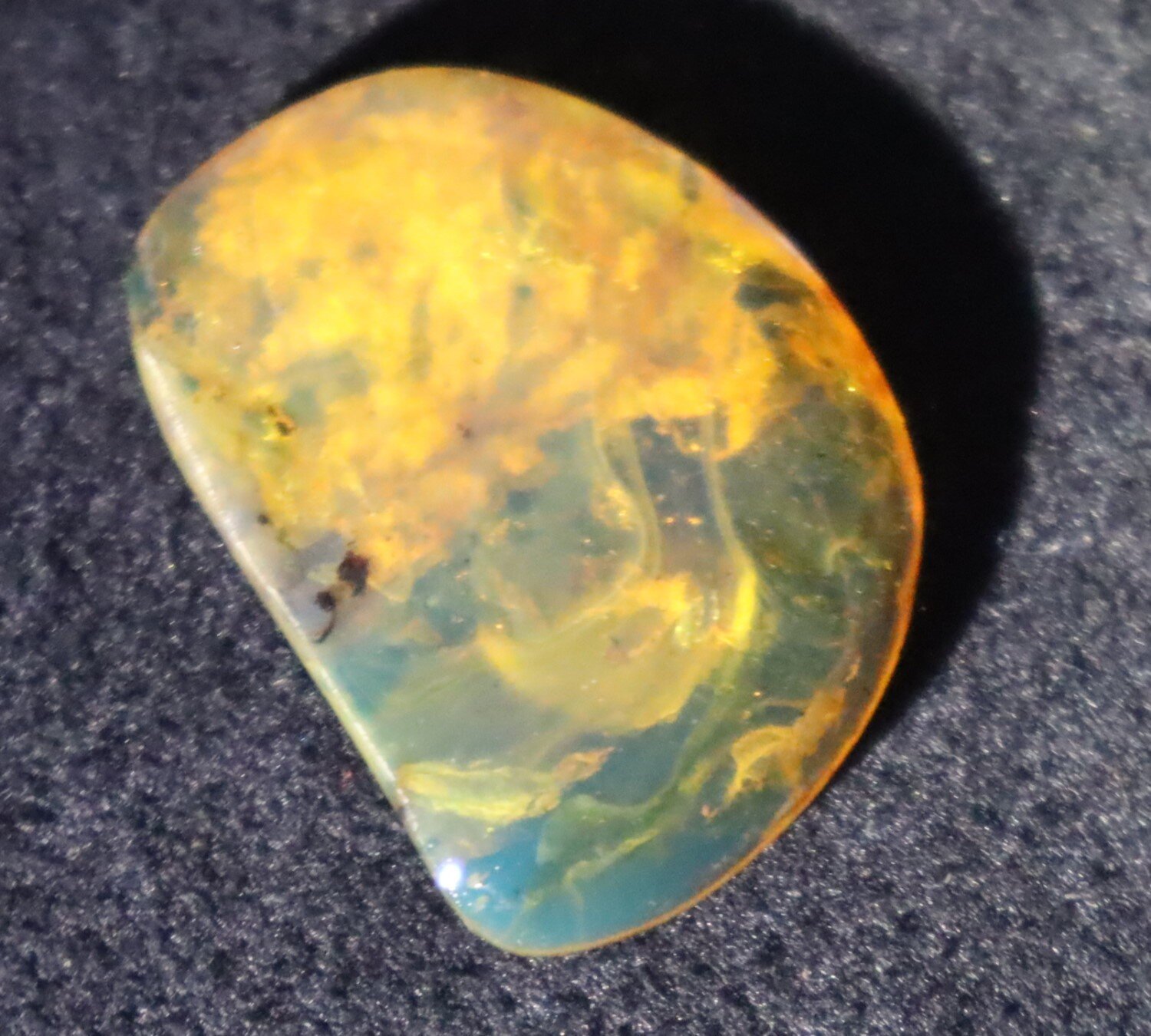 Natural Translucent Sky Blue Amber Cabochon 25mm free drilling and hook – photo 8