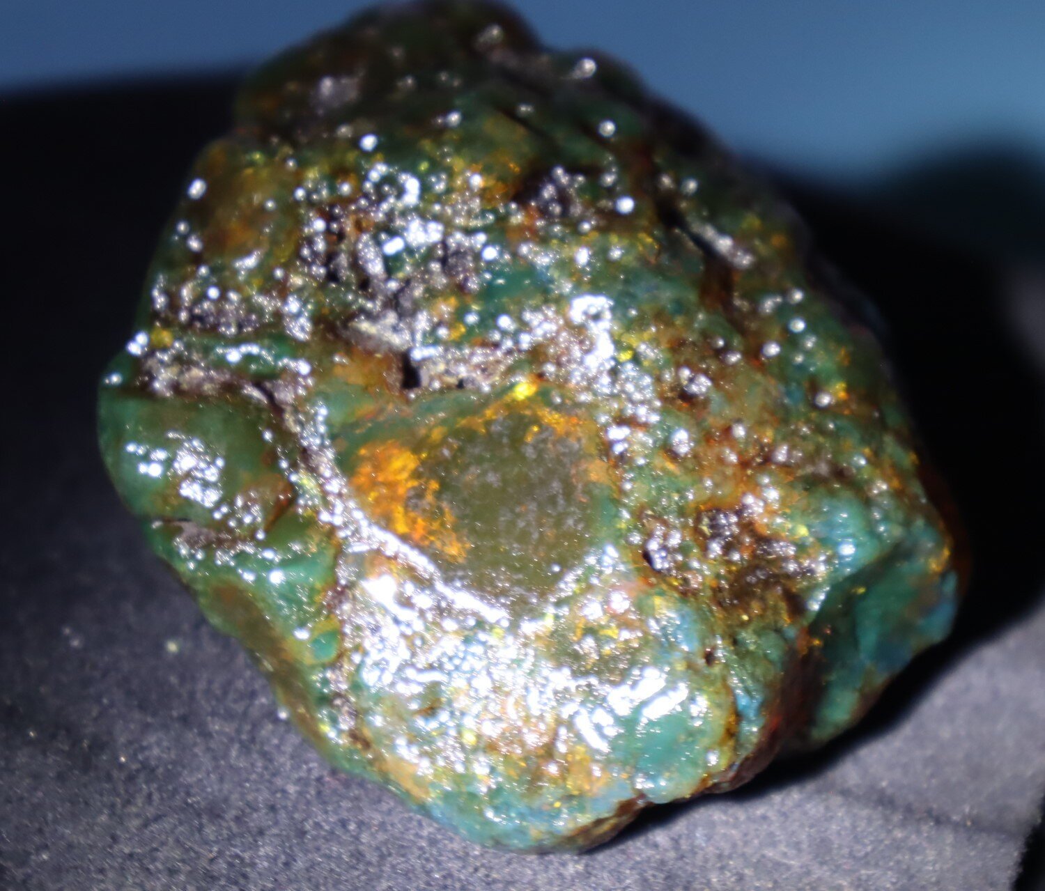 Charming Natural Dominican Translucent Green Blue Amber Rough Specimen 70mm 77g – photo 9